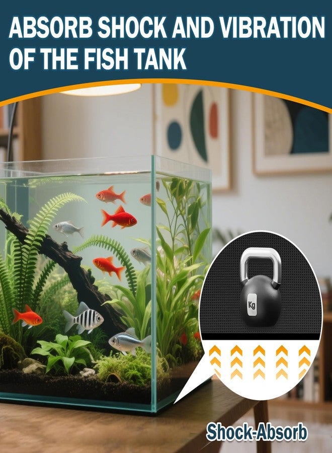 Wibeelee 2 Packs 23.6 x 15 Inch Aquarium Fish Tank Leveling Pad, 6mm Thick Foam Fish Tank Mat Non-Slip Neoprene Foam Shockproof Easy Cut for Water Stable Floor Protection Black - Image 4